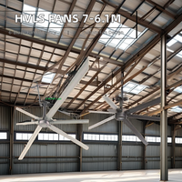 Ventilateur de plafond industriel HVLS 10-13 pieds, 6 pales, moteur PMSM, faible bruit, haute efficacité pour entrepôt et usage commercial