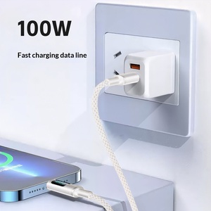 Câble de données tressé à affichage numérique de charge rapide 100W 5A <span class=keywords><strong>1m</strong></span> 2m pour téléphone portable <span class=keywords><strong>Apple</strong></span> tablette ordinateur Type-C Type-C - Product Image 4