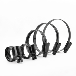 Thép không gỉ phong cách Đức loại ngón tay cái hex vít worm drive hose kẹp với màu đen - Product Image 1