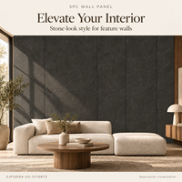Panneau mural PVC moderne imperméable et ignifuge 7 mm à âme rigide avec système de clic et sous-couche pour usage commercial