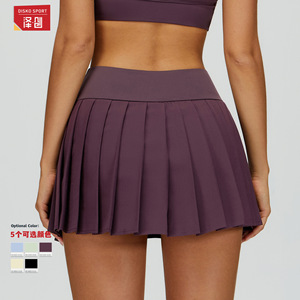 Jupe plissée mini Disko Sport pour femme, couleur unie, pour yoga, fitness, course à pied, tennis EBQ4514 - Product Image 4