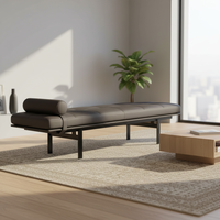 Banc de luxe portable au design moderne et épuré, en cuir PU, style italien, pour hôtel, pied de lit, restaurant, chaise ou pouf