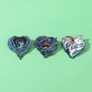 เข็มกลัดการ์ตูนอนิเมะญี่ปุ่นรูปเด็กผู้หญิงตัวเล็กทำจากโลหะอัลลอยแบบข้ามพรมแดนสำหรับสลักปกเสื้ออุปกรณ์เสริมกระเป๋า - Product Image 2