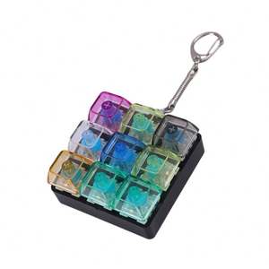 Teclas de Alta Transparencia de Nueve Botones Coloridas, Botones Antiestrés, Llavero de Teclado Mecánico, Modelo 5687 - Product Image 5