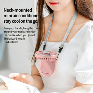 Ventilador portátil de cuello plegable para exteriores, con soporte de escritorio, recargable por USB, pequeño y de mano. - Product Image 3