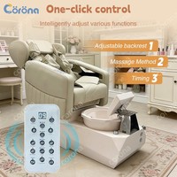 Mobilier de salon de manucure professionnel de luxe, fauteuil de pédicure électrique inclinable avec massage