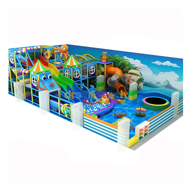 Nuovo design ninja soft wall protettore aereo attrezzature per bambini scivola palla parco giochi al coperto