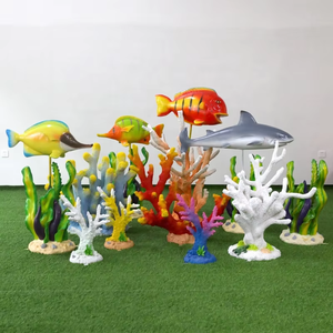 Aanpasbare Hars Glasvezel Kunst Sculptuur Oceaan Koraal Zee Schelp Zeester Dierenpatroon Voor Halloween Kerst Themaparken - Product Image 1