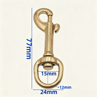Mousqueton pivotant en laiton pour la sécurité des animaux, fixation durable pour collier de chien et ceinture
