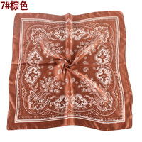 2024 nouveauté Paisley fleurs imprimer imité soie soie Satin 70 cm carré lait soie écharpe femme foulard châle