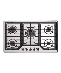 Professional Wholesale Gas Hob 5 Burner Gas Cooktop Stainless Steel Built In Gas Stove