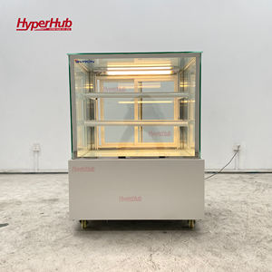 Équipement de supermarché à économie d'énergie, comptoir réfrigéré à gâteaux carrés à 3 niveaux, vitrine réfrigérée pour boulangerie - Product Image 6