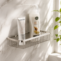 Panier de Douche Moderne en Acier Inoxydable 304, Étagère d'Angle Étanche pour Salle de Bain, Support Rasoir, Gain de Place