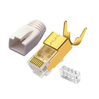 Connecteurs RJ45 blindés en cuivre de haute qualité avec barre de chargement UTP FTP 8P8C mâle – Vente directe usine