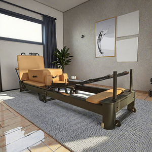 Prix de gros Formation professionnelle de yoga Lit noir pliable en aluminium Pilates Reformer Filding pour Yoga Pilates Gym Studio - Product Image 1