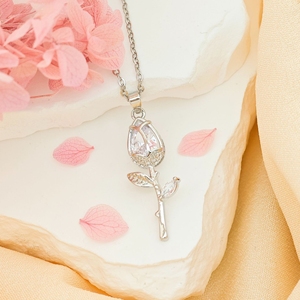 Collar con Colgante de Tulipán de Cobre 2026 - Cadena con Dije de Flor de Tulipán Personalizable, Joyería al por Mayor para Mujer - Product Image 2