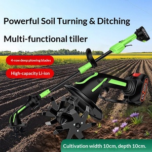 Micro-motoculteur électrique portatif 21V rechargeable, <span class=keywords><strong>motobineuse</strong></span> agricole, petite <span class=keywords><strong>motobineuse</strong></span> rotative pour jardin domestique - Product Image 2