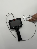 Caméra d'inspection endoscopique industrielle Câble 1m Objectif 3mm Outil de diagnostic articulé à 2 voies Écran LCD 5 pouces IP67