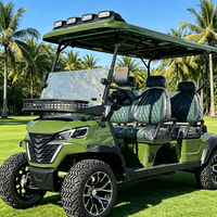 Mobil Golf Listrik Tertutup 4 Kursi OEM Hard Doors Full Enclosure untuk Iklim Dingin Kanada