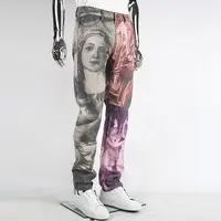 Джинсы мужские с сублимационным принтом, штаны из денима, с цифровой печатью, под заказ