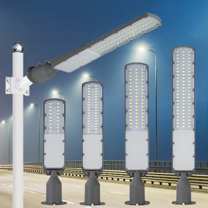 Lampu Jalan Aluminium luar ruangan, lampu jalan <span class=keywords><strong>Led</strong></span> listrik pintar dengan pengendali jarak jauh 50W 100W 150W 200W