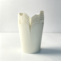 Boîte à nouilles jetable en papier kraft, seau alimentaire à emporter, anti-fuite et anti-graisse, pour poulet frit, pâtes, riz