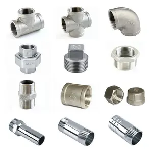 304 Stainless Steel Pipe Fitting304 Threaded3/8" 1/2" 3/4" 11/4" 1" 11/2" 2" 2-1/2" 3" 4" NPT