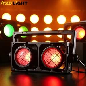 Faro Blinder da Esterno 2*300W 600W ad Alta Potenza con LED COB 5in1 RGBA+Bianco Caldo, DMX, IP65 Impermeabile, Effetto Scenico per Discoteca, 2 Occhi - Product Image 2