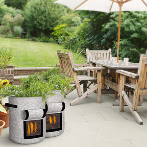 Bền 1 2 3 5 7 10 Gallon Nhà Máy Rau Phát Triển Vườn Trồng Túi Cảm Thấy <span class=keywords><strong>Container</strong></span> Nhà Máy Nồi Với Xử Lý Cho Cà Chua Và Trái Cây - Product Image 6