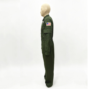 Disfraz de Piloto de <span class=keywords><strong>Top</strong></span> <span class=keywords><strong>Gun</strong></span> para Adultos, Traje de Piloto de Combate Verde Oliva con Parches, Disfraz de <span class=keywords><strong>Cosplay</strong></span> para Fiesta de Halloween - Product Image 4