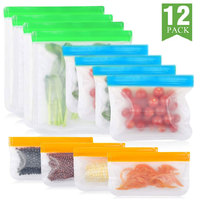 Sacs de conservation alimentaire en silicone BEEMAN, qualité alimentaire, étanches, pour une conservation optimale, sans BPA, réutilisables, compatibles congélateur, micro-ondes et lave-vaisselle, OEM