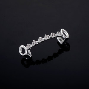 Boucles d'oreilles plaquées or en cuivre, motif cœur en zircon, style hip-hop, pour la mode quotidienne et le <span class=keywords><strong>rap</strong></span> - Product Image 6