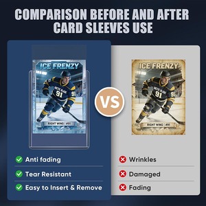Protège-cartes semi-rigides en PVC personnalisés 35PT 50PT 75PT 100PT, pochettes de protection transparentes 3x4 pour cartes d'identité et cartes de sport, <span class=keywords><strong>Top</strong></span> Loaders - Product Image 5