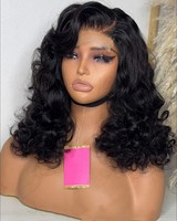 Perruques sans colle Bouncy Wave cheveux humains fermeture frontale en dentelle brun Ombre point culminant 99j vin rouge naturel noir perruque vietnamienne originale