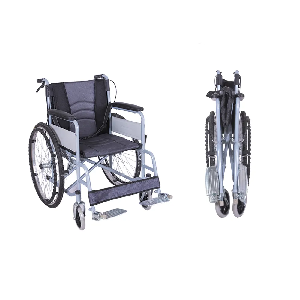 Philippines fauteuil roulant en acier cadre manuel fauteuil roulant au pakistan