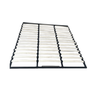Nouveau design meubles peuplier jailli remplacement lattes de bois double cadre de lit en métal