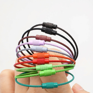 Nueva promoción Llavero de cuerda de alambre de acero inoxidable Llavero de cable Llavero de alambre de <span class=keywords><strong>metal</strong></span> - Product Image 1