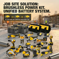 Ensemble d'outils électriques sans fil au lithium : perceuse, meuleuse, scie, raboteuse, routeur, marteau pour la construction, le bois, le métal et les réparations domestiques