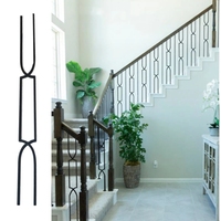 Garde-corps d'escalier en métal de style moderne de 44 pouces pour le département