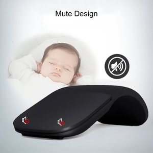 Ultra ince 2.4Ghz katlanabilir kablosuz optik fare USB mat ark dokunmatik taşınabilir ergonomik dizüstü için fare bilgisayar - Product Image 6