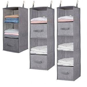 Hanging Closet Organizers and Storage Collapsible Hanging Closet <b>Shelves</b> for RV Wardrobe Camp Hanging Organizer for Shoes Toys - Product Image 3