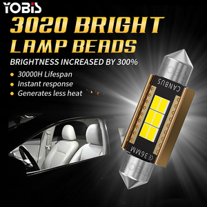 Ampoule LED YOBIS Super Bright C5W 6000K Blanc 31mm 36mm 39mm 41mm Festoon LED pour éclairage intérieur, lampe de lecture, éclairage de plaque <span class=keywords><strong>d</strong></span>'<span class=keywords><strong>immatriculation</strong></span> - Product Image 2