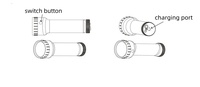 Lampe torche LED haute intensité à semi-conducteurs, étanche IP65, corps en alliage PC, design antidérapant, batterie rechargeable 4400mAh, autonomie de 10h