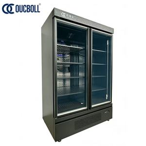 Réfrigérateur Vitrine Vertical Double Porte à Refroidissement par Air Doux pour Bouteilles Fraîches - Product Image 4