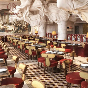 Set di Arredamento di Lusso per Caffè, Hotel e Ristoranti: <span class=keywords><strong>Tavolo</strong></span> Rotondo in Marmo Trasparente e Sedia in Pelle Rossa <span class=keywords><strong>con</strong></span> Divano in Velluto Design in Rattan - Product Image 6