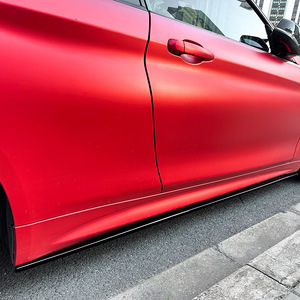 Amp-Z Side Skirts For Bmw 4 Series F32 F33 F36 M Sport 2014-2020 Piano Black Carbon Fiber Texture Small Body Kit - Product Image 3