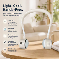 Haute qualité été saison Mini cou ventilateur Rechargeable suspendu cou Led liseuse Portable avec prix de gros utilisation
