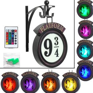 Appliques murales <span class=keywords><strong>Harry</strong></span> <span class=keywords><strong>Potter</strong></span> Lumière figurine 9 3/4 LED Lampes murales magiques Plateforme Poudlard Lampe 3D Décoration de chambre d'enfant - Product Image 1