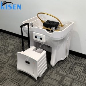 อ่างสระผมแบบพกพา Kisen Waterless Setup - มาพร้อมถังเก็บน้ำ ระบบหมุนเวียน และเครื่องทำความร้อนเพื่อการสปาหนังศีรษะที่สมบูรณ์แบบ พร้อมถังเก็บน้ำ 2 ถัง - Product Image 1