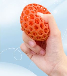 Custom 60x60mm Eco Friendly Non-toxic Stress Release Toys Polyester <b>Squeeze</b> Hand Grip Trainer 3D Printed <b>Ball</b> - Product Image 2